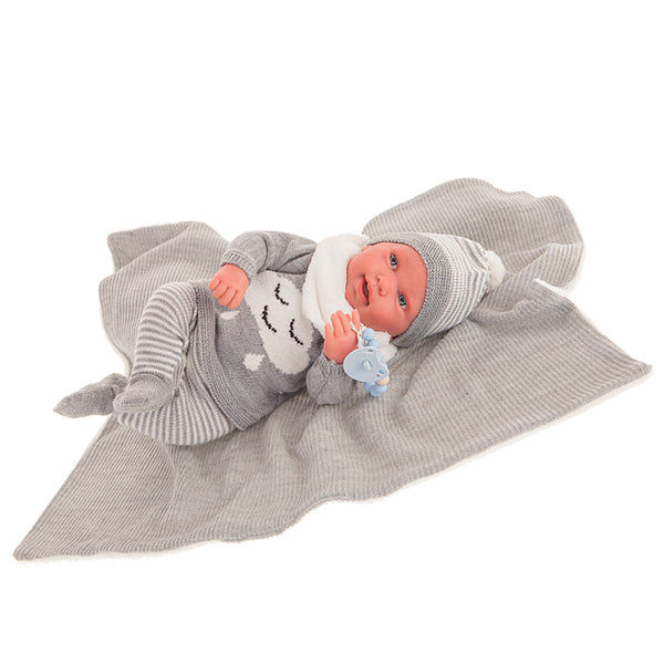 Muñeca Antonio Juan Sweet Reborn Pipo con toquilla. Cuerpo blandito referencia 80114