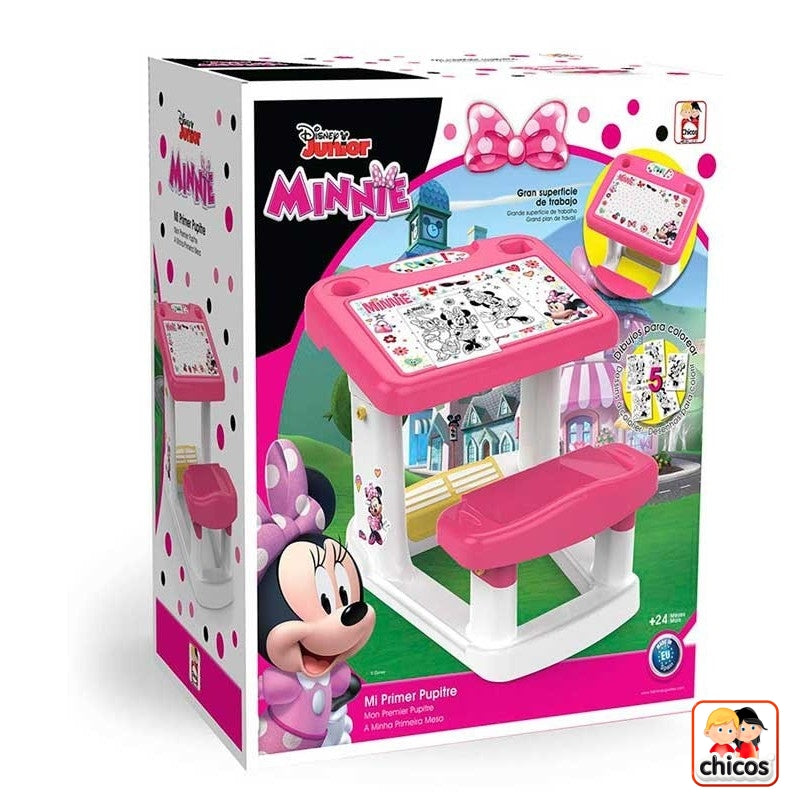 Minnie Mouse - Banco, pupitre y caja de juguetes 3 en 1, Para los más  peques