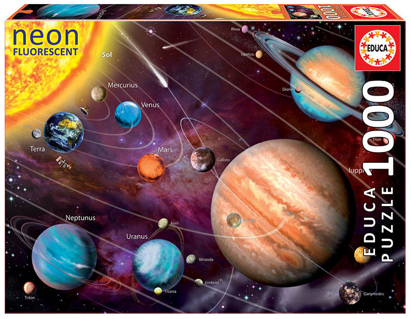 Educa Borrás Puzzle 1.000 Sistema Solar Neon (14461) Educa Borrás