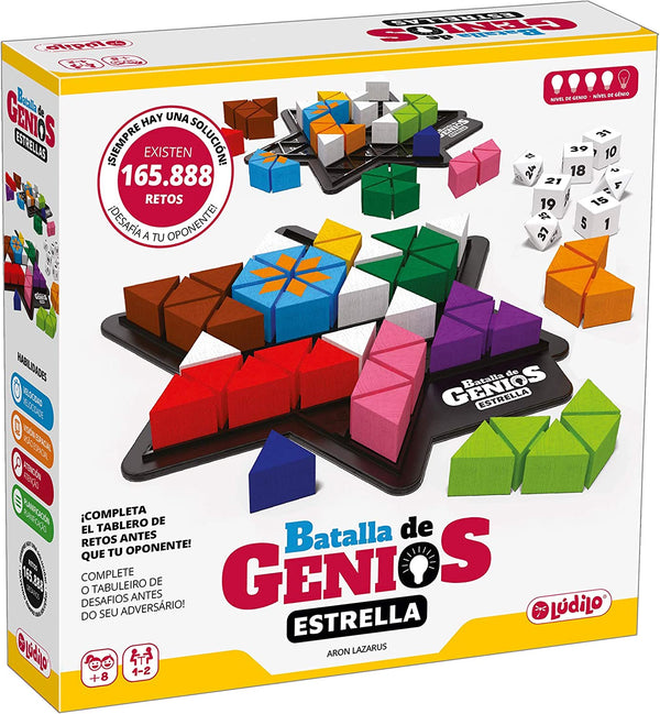 Juego Batalla de Genios Stars Lúdilo con piezas de colores