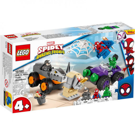 Lego Spidey Amazing Friends Camiones de combate de Hulk y Rino (10782) - Híper Ocio