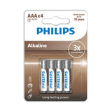 Philips Pila AAA Alkaline LR03 (LR03A4B/10) - Híper Ocio