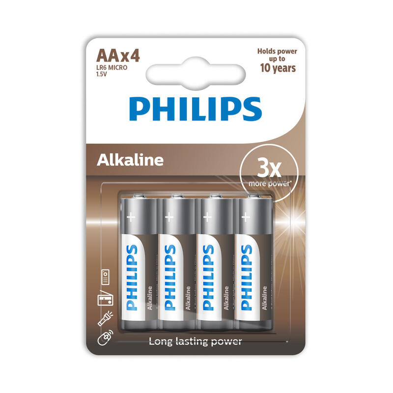 Philips Pila AA LR06A4B/10 (LR06A4B/10) - Híper Ocio