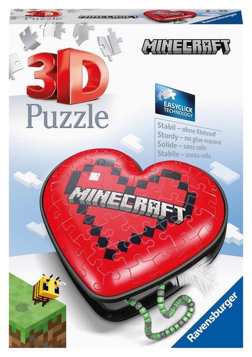 Ravensburger Puzzle 3D 60 Piezas Corazón Minecraft (11285)
