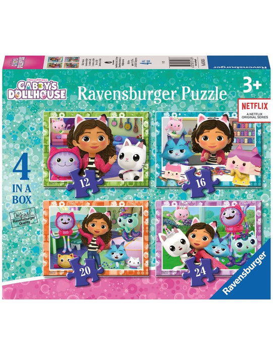 Ravensburger Progressive Puzzle 12, 16, 20 and 24 Pieces from Gabby's Dollhouse (03143)