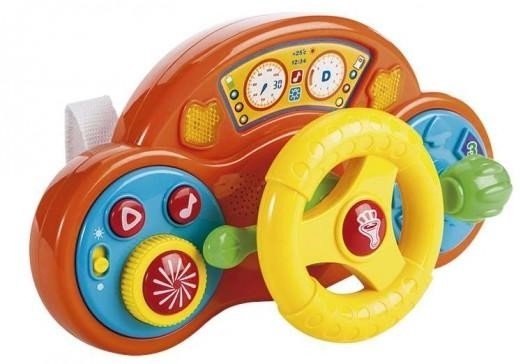 Volante educativo infantil Toy Planet con luces LED y botones musicales para bebés y niños pequeños
