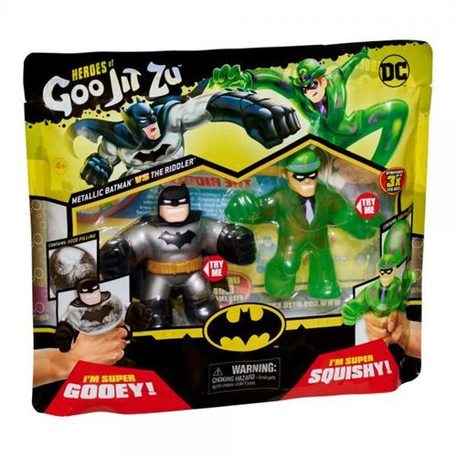Bandai Figuras Pack 2 Heroes DC Goo Jit Zu Batman Metalico VS Enigma (CO41228)
