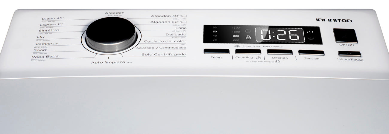 Infiniton Lave-linge Top Load 7 Kg. 1200 Rpm. (TLW-722)