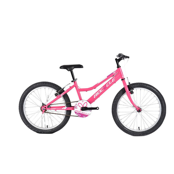 Biocycle MTB 20" Cuadro de Acero de Niña V. Brake 1 Velocidad Rosa (BIOCYCLE-I-BUTTERFLY-20ROSA)