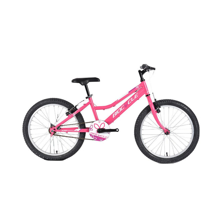 Biocycle MTB 20" Cuadro de Acero de Niña V. Brake 1 Velocidad Rosa (BIOCYCLE-I-BUTTERFLY-20ROSA)