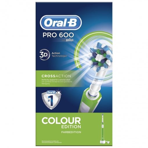 Braun Cepillo Dental Oral-B Pro600 Crossaction Verde (BRAUN-PRO600V)