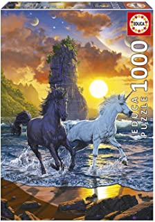 Educa Borrás - Puzzle 1.000 Piezas Vincent HIE Unicornios en la Playa (19025)