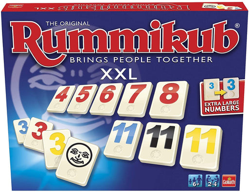 Rummikub Original XXL de Goliath, juego de números con fichas grandes, ideal para todas las edades.