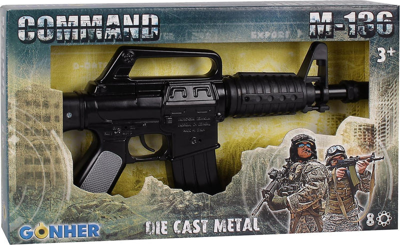 gonher minifusil de juguete negro 8 tiros
