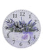 Item Reloj de Pared MDF 34x4x34 Lavanda Cesta Blanca (RE-203750CB)