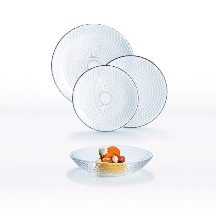 Luminarc Pampille Service de vaisselle en verre transparent 18 pièces  (001083) — Híper Ocio
