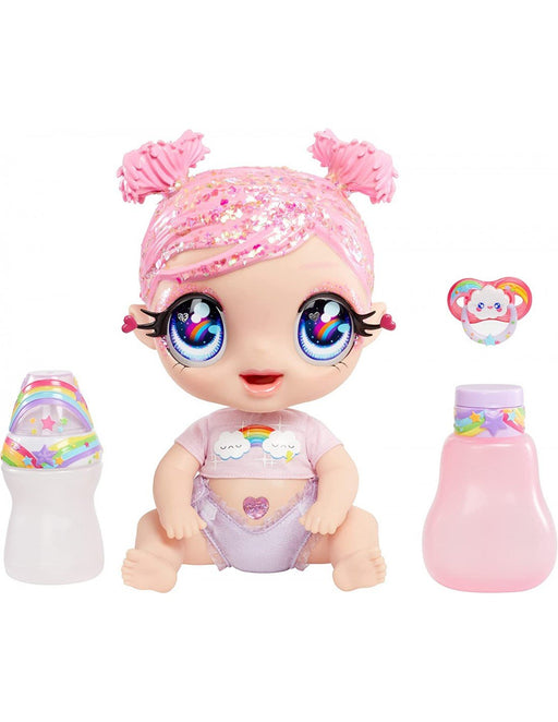 MGA Glitter Babyz Doll Dreamia Stardust Pink Rainbow (586418)