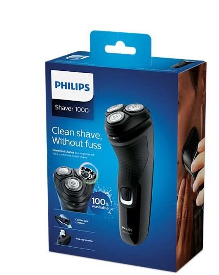 Philips Afeitadora con y sin cable cortapatillas (S1231/41)