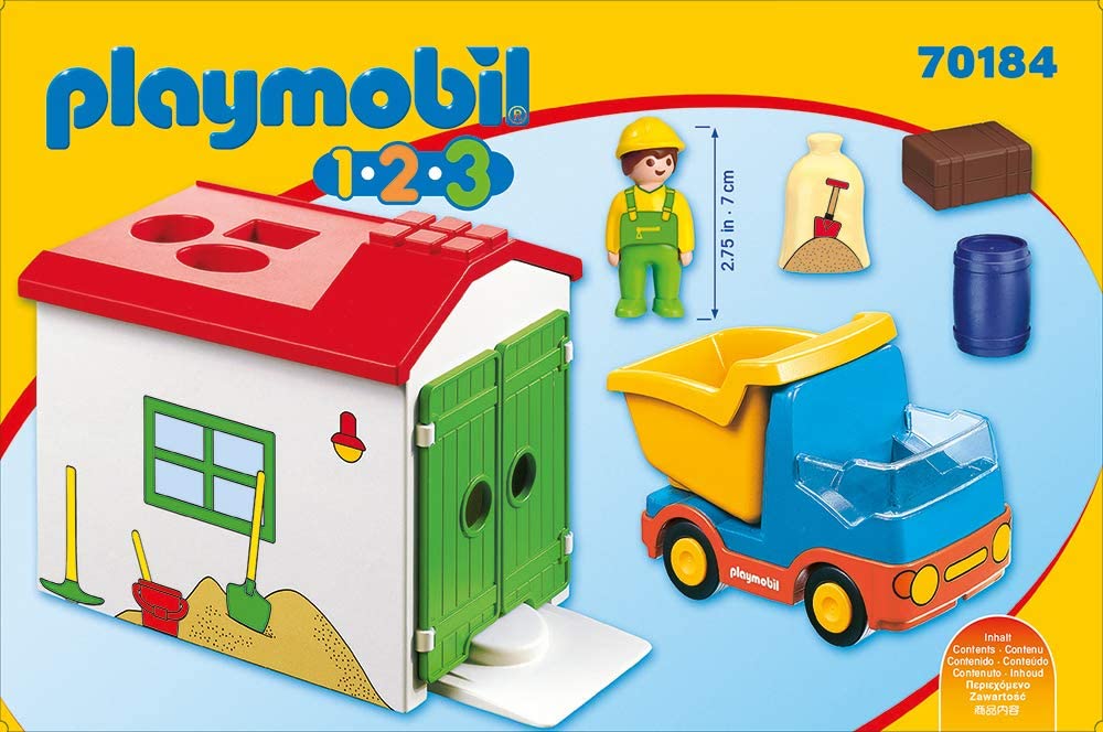 Playmobil 1.2.3 Camión + garaje (70184)