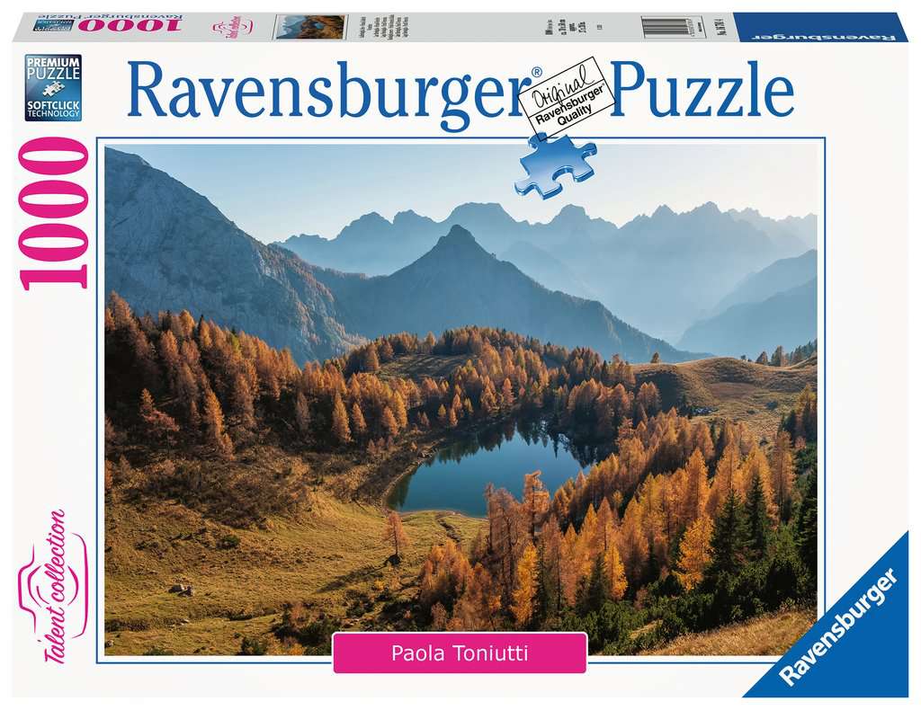 Puzzle Ravensburger 1000 piezas Lago Bordaglia Friuli Venezia Giulia paisaje alpino italiano