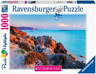 Puzzle Ravensburger 1000 piezas Mediterranean Greece con casas blancas y mar azul griego