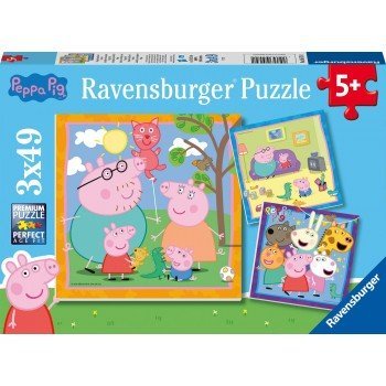Ravensburger Puzzle 3x49 Peppa Pig Familia y Amigos (05579)