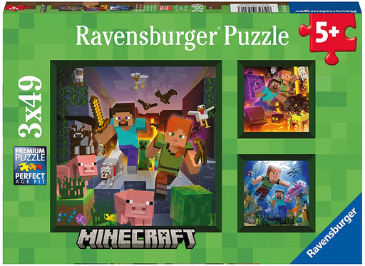 Ravensburger Puzzles 3x49 Minecraft Biomes (05621)