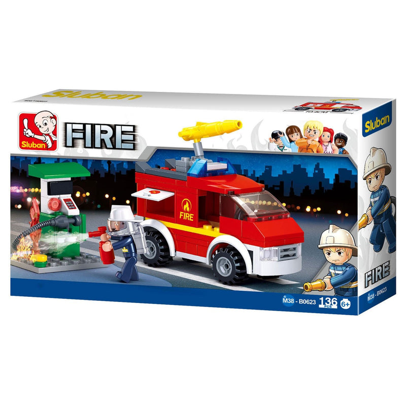 Sluban Camion de Bomberos + Gasolinera (SLUBAN-M38B-B0623)