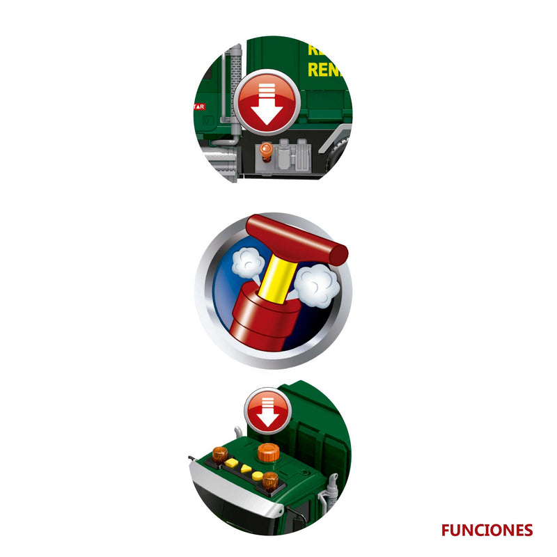 Toy Planet Camión de reciclaje Luz y Sonido (6653P)