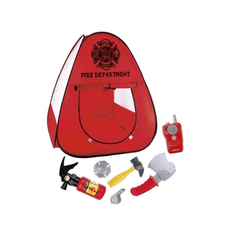 Toy Planet Estacion de emergencias - Policia o Bombero con tienda de camping (23214)