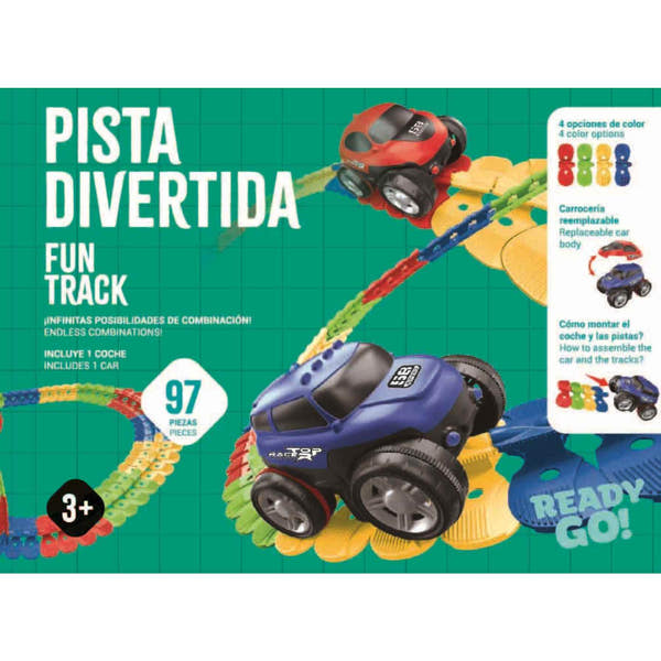 Toy Planet Pista Divertida Circuito Coches Infantil 97 Piezas (46448)