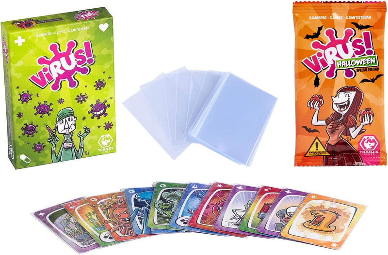 Tranjis | Pack Virus 1 + Virus Halloween + 110 Fundas