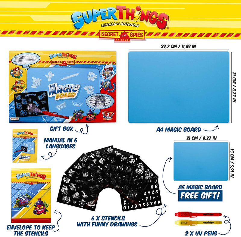 Valuvic Pizarra Mágica SuperThings Secret Spies Amarillo (X0016SA1Z7)