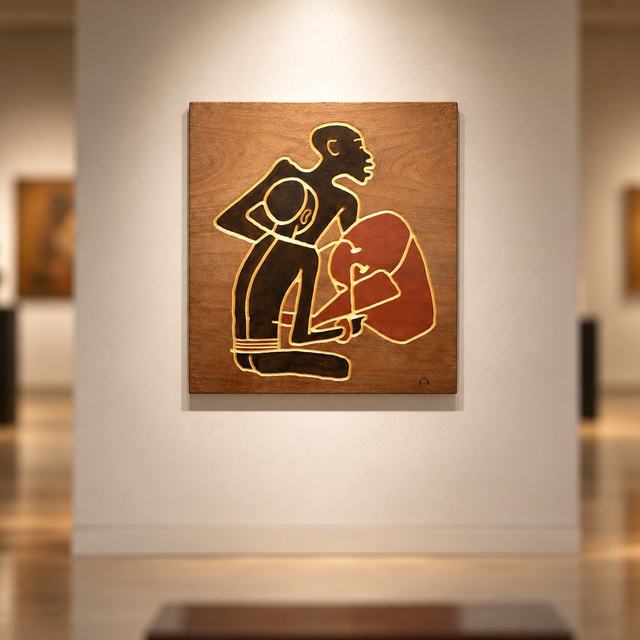 Africanos tambor, obra de Antonio Martínez Ruiz (Tallada)