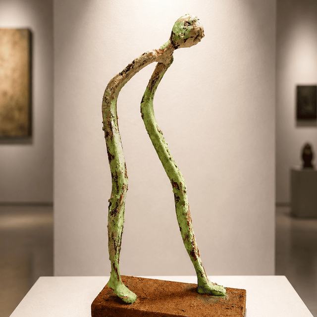 Andando, obra de Antonio Martínez Ruiz (Óxido)