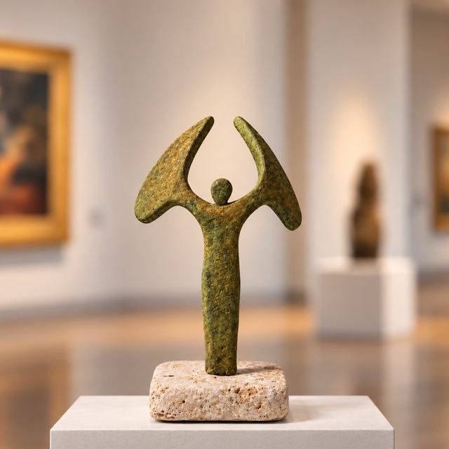 Angel cerámica, obra de Antonio Martínez Ruiz (Cerámica)