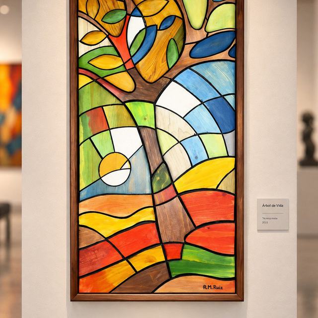 Árbol puzzle, obra de Antonio Martínez Ruiz (WallArt)