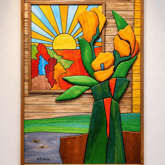 Bodegón sol, obra de Antonio Martínez Ruiz (WallArt)