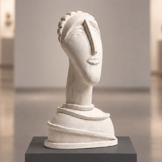 Busto mujer, obra de Antonio Martínez Ruiz (Cerámica)