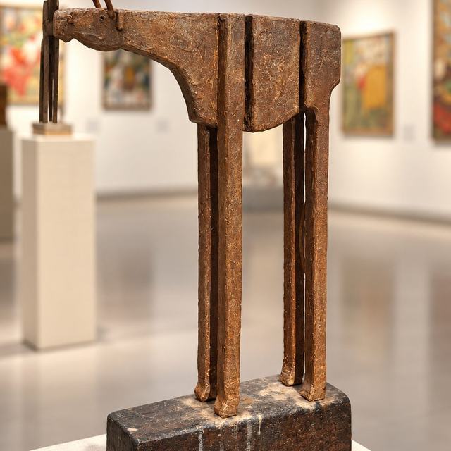 Caballo alto III, obra de Antonio Martínez Ruiz (Óxido)