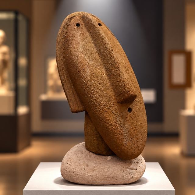 Cabeza cerámica 33, obra de Antonio Martínez Ruiz (Cerámica)