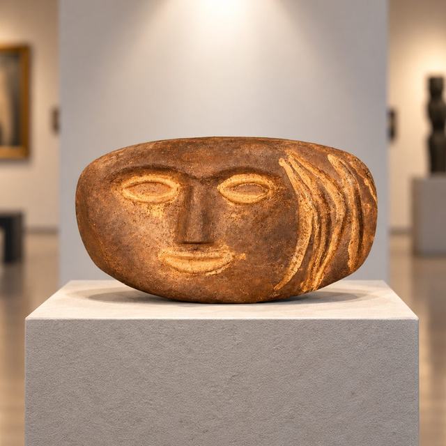 Cabeza oxidada, obra de Antonio Martínez Ruiz (Óxido)