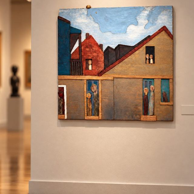 Casas, obra de Antonio Martínez Ruiz (WallArt)
