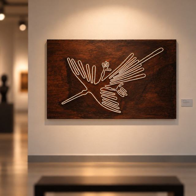 Colibrí – líneas de Nazca, obra de Antonio Martínez Ruiz (WallArt)