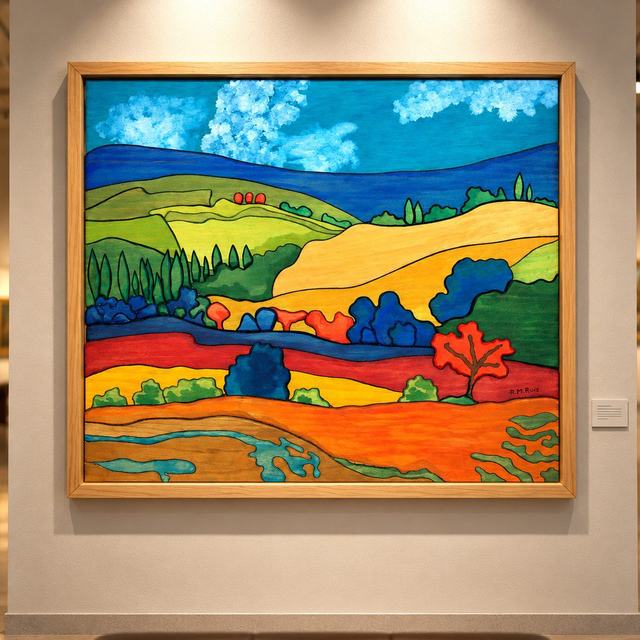Collage paisaje, obra de Antonio Martínez Ruiz (WallArt)