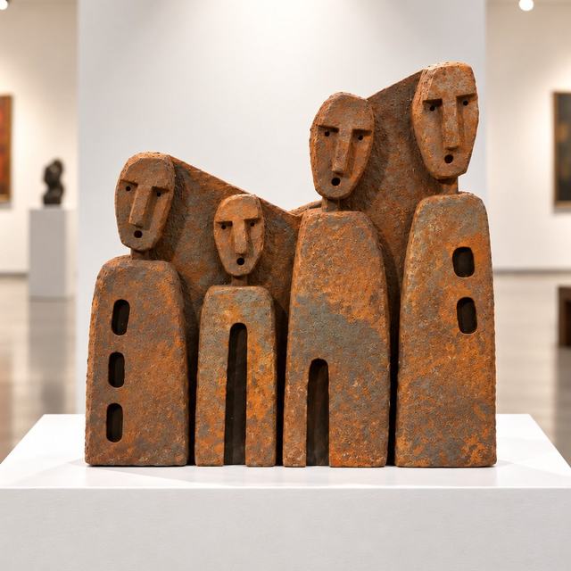 Compañeros, obra de Antonio Martínez Ruiz (Óxido)