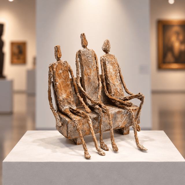 Conversaciones en silencio, obra de Antonio Martínez Ruiz (Óxido)