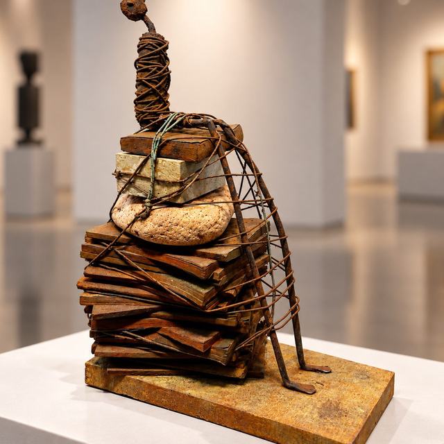 DESCANSANDO SOBRE CULTURA, obra de Antonio Martínez Ruiz (Óxido)