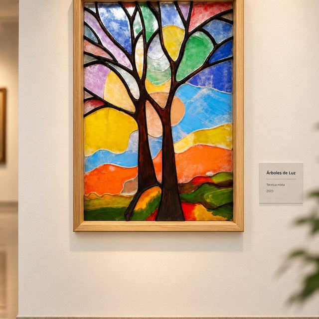 Dos árboles espejuelo, obra de Antonio Martínez Ruiz (WallArt)