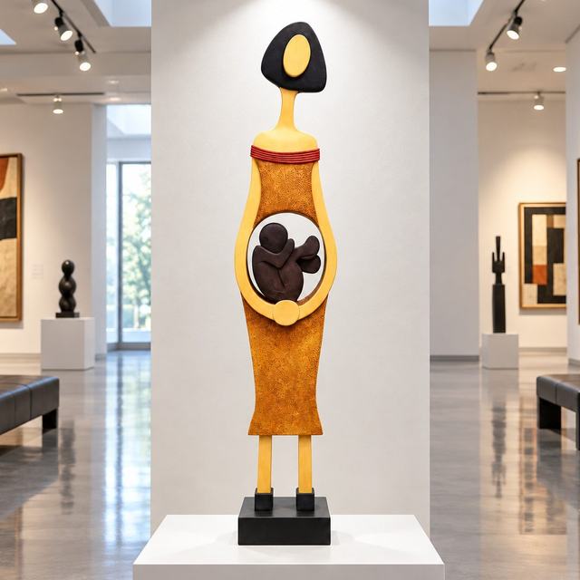 Embarazada, obra de Antonio Martínez Ruiz (Tallada)